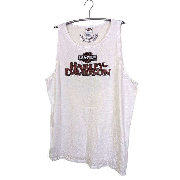 Harley-Davidson Other - Harley Davidson IndianapoIis Indiana Tank Top Mens 2XL White Cotton Motorcycle